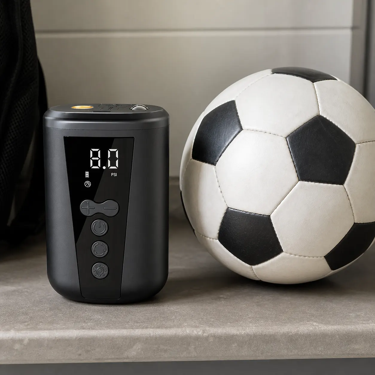 USB Electric Ball Pump in use
